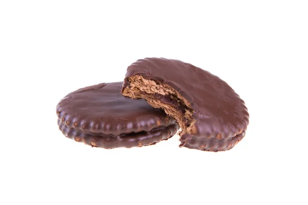 Biscotto rotondo al cioccolato — Foto Stock