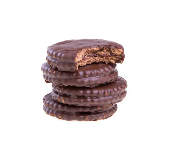 Çikolatalı yuvarlak kurabiye — Stok fotoğraf