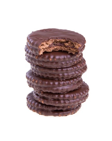 Choklad runda cookie — Stockfoto