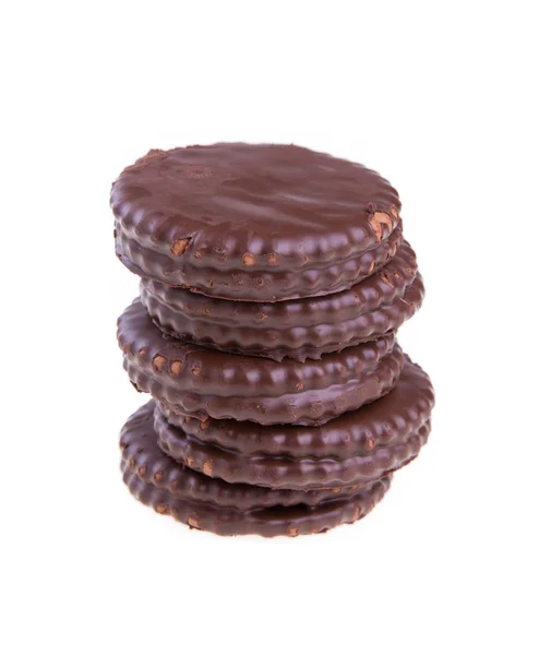 Biscuit rond au chocolat — Photo