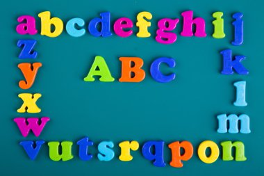 Çerçeve renkli alfabesi