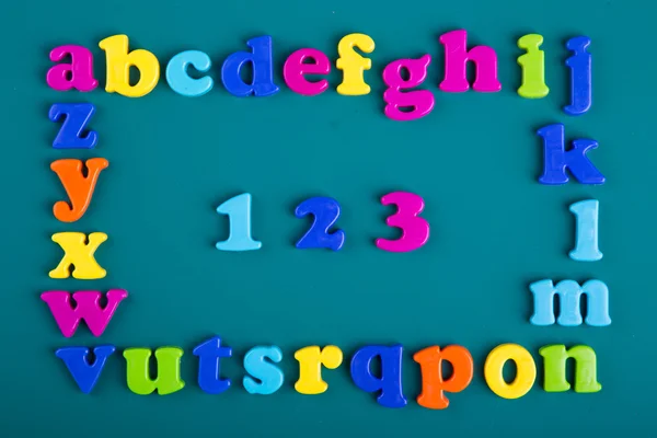 Πλαίσιο της πολύχρωμο αλφάβητο — Φωτογραφία Αρχείου