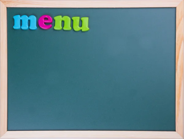 Menu chalkboard — Stock Photo, Image