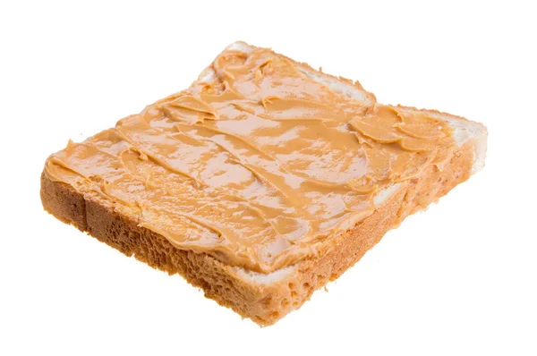 Sanduíche de manteiga de amendoim e pão — Fotografia de Stock