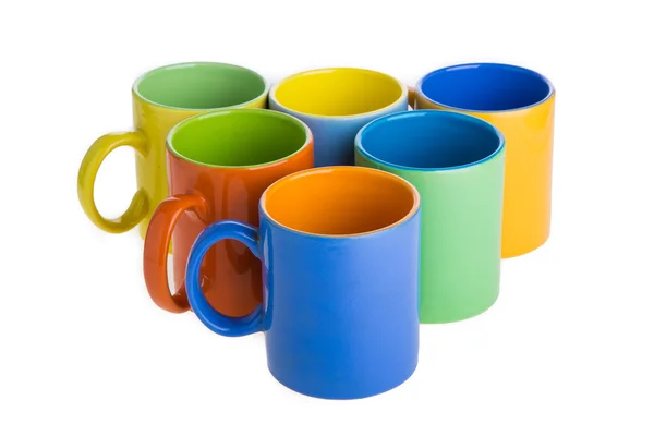 Красочные чашки — стоковое фото