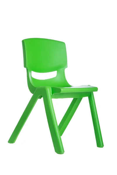 Cadeira de plástico verde — Fotografia de Stock