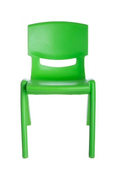 Green plastic chair — Stock Photo, Image