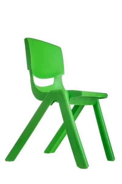 Zielone krzesło z tworzywa sztucznego — Zdjęcie stockowe