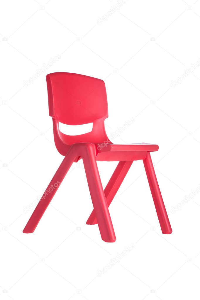 red plastic chairs