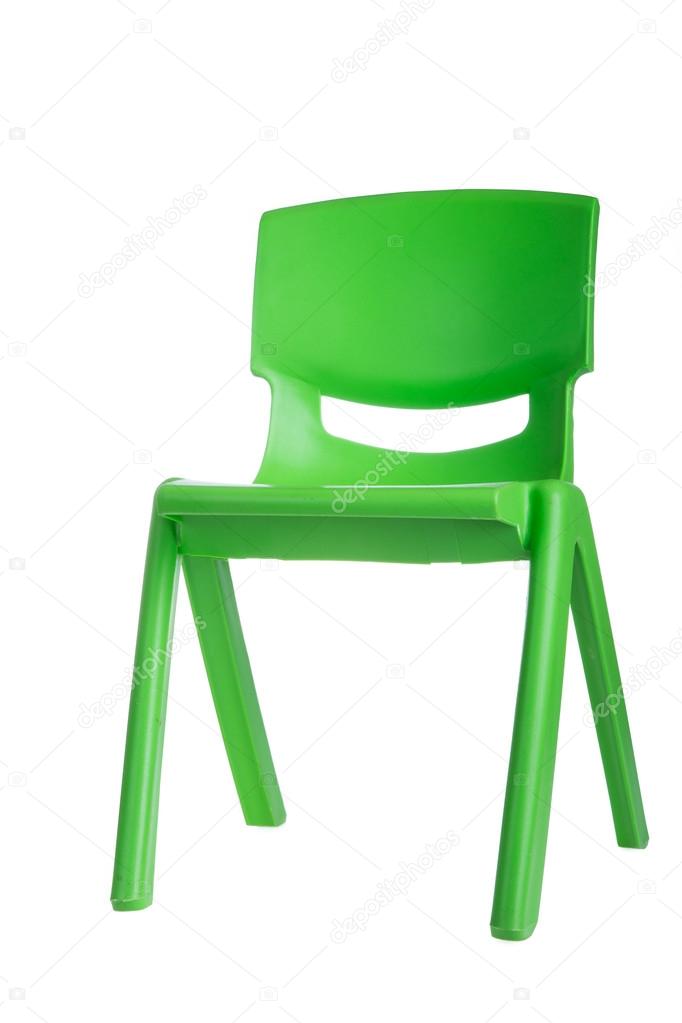 Green plastic chair