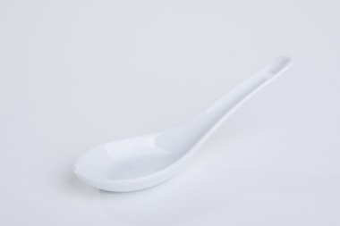 Beyaz boş Seramik kaşık