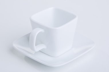 Boş beyaz çay fincanı