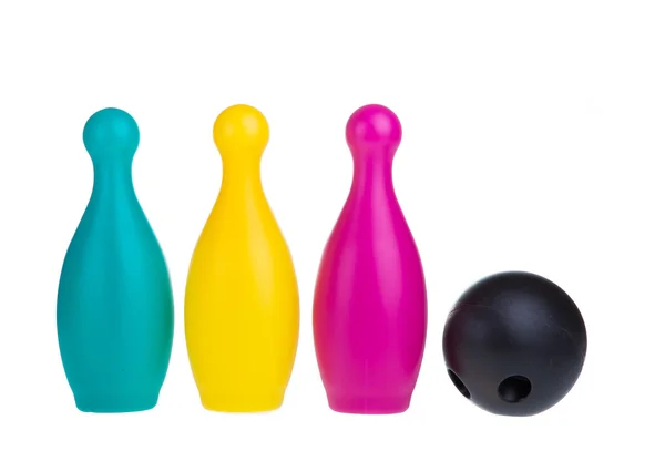 Skittles de plástico colorido — Fotografia de Stock