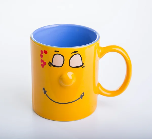 Xícara de café com um sorriso — Fotografia de Stock