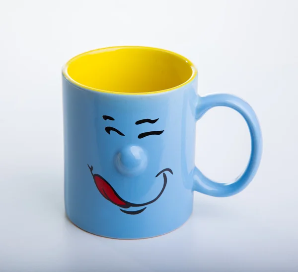 Xícara de café com um sorriso — Fotografia de Stock