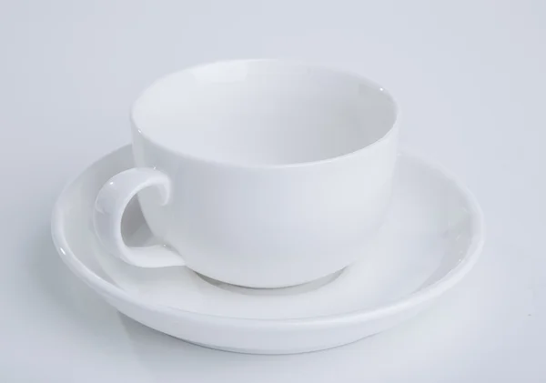 Taza de té blanco vacía — Foto de Stock