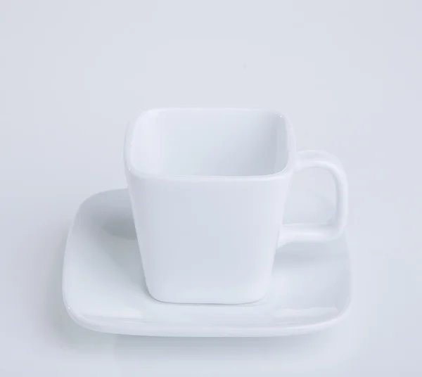 Taza de té blanco vacía — Foto de Stock