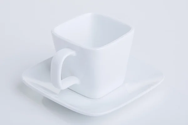Leere weiße Teetasse — Stockfoto
