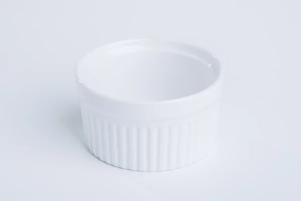 Ciotola di ceramica bianca — Foto Stock