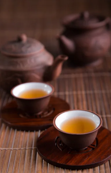 Teiera cinese e tazze da tè — Foto Stock