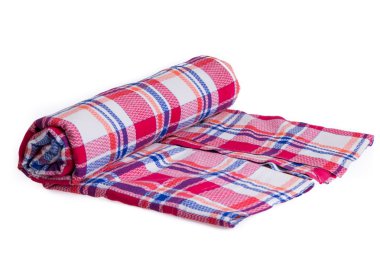 Beyaz arka plan üzerinde izole bir battaniye