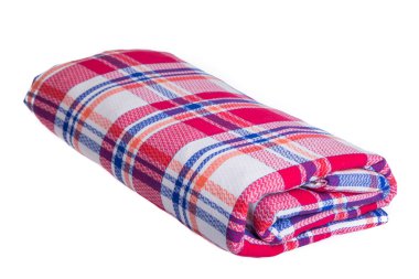 Beyaz arka plan üzerinde izole bir battaniye