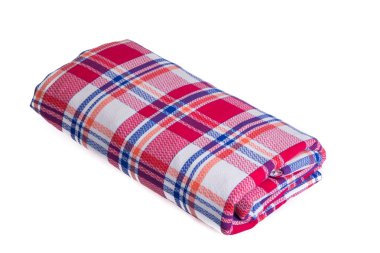 Beyaz arka plan üzerinde izole bir battaniye