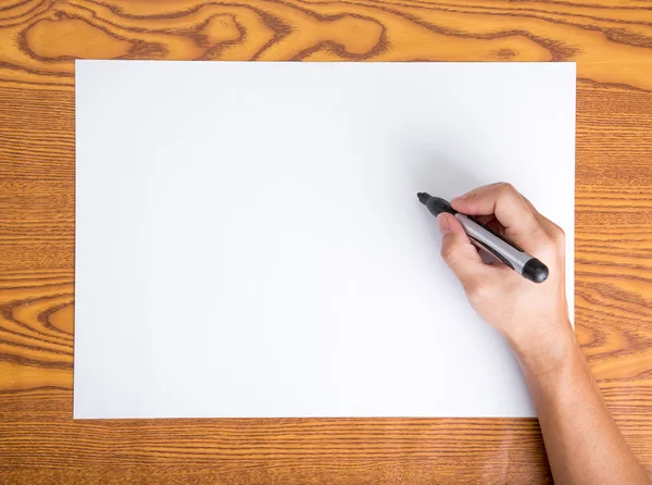 Handschrift auf weißem Papier — Stockfoto