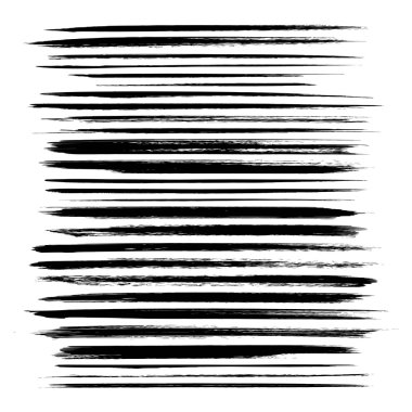 Soyut siyah uzun dokulu konturlar ayarla