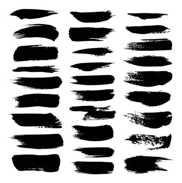 Ttexture strokes thick paint isolated on white background — Stock Vector