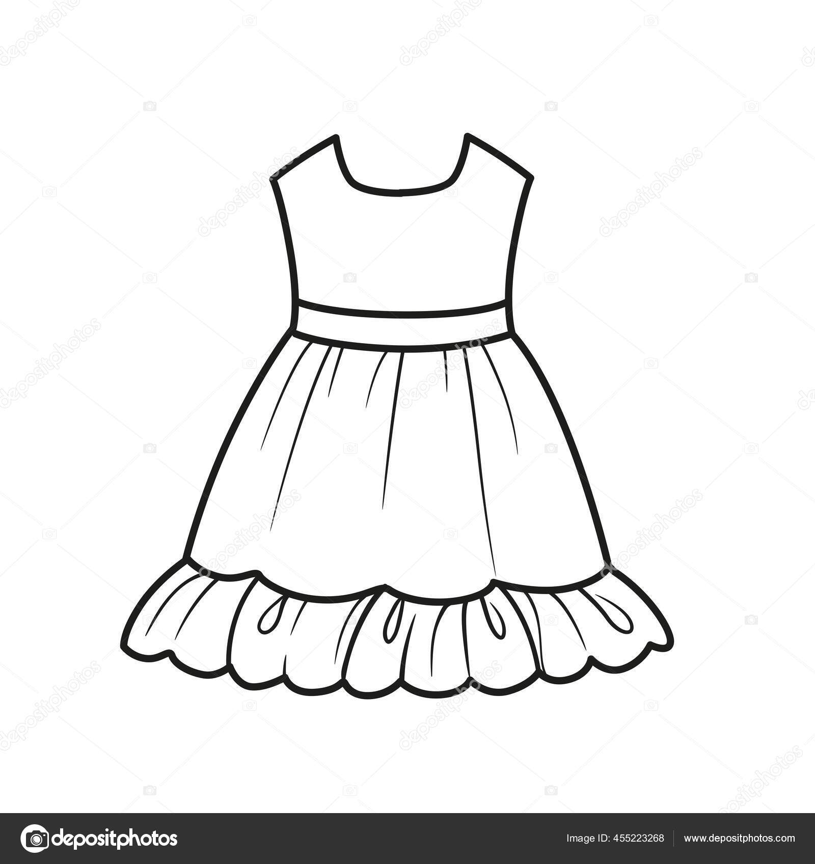 Dress Vector Illustration Filled Style Icon Editable Outline Stock  Illustration - Download Image Now - iStock