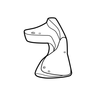 Dekoratif kumtaşı boyama kitabı doğrusal çizimi beyaz arkaplanda izole edildi