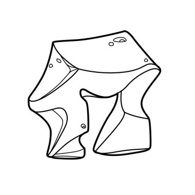  Dekoratif kumtaşı kemeri boyama kitabı doğrusal çizimi beyaz arkaplanda izole