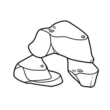 Beyaz arkaplanda izole edilmiş taş boyama kitabı doğrusal çiziminden dekoratif büyük kemer