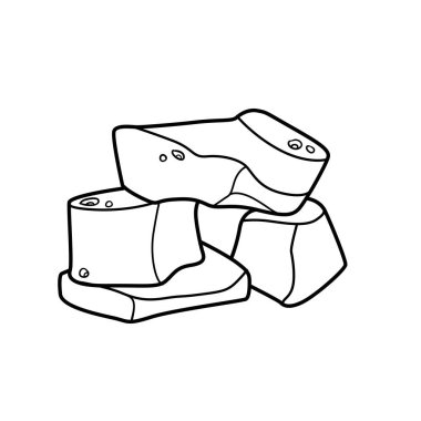 Kumtaşı boyama kitabından düşük dekoratif kemer beyaz arkaplanda izole edilmiş doğrusal çizim