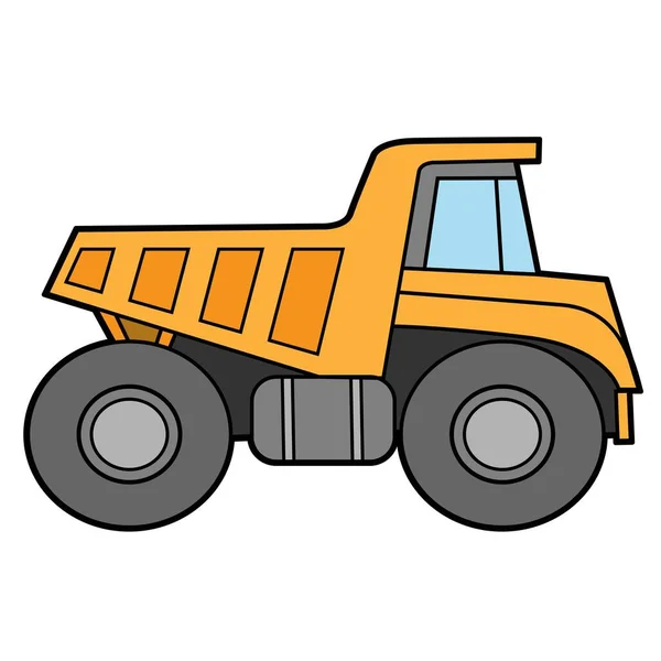 Cartoon Dumper Kleur Variatie Voor Kleurplaten Geïsoleerd Witte Achtergrond — Stockvector