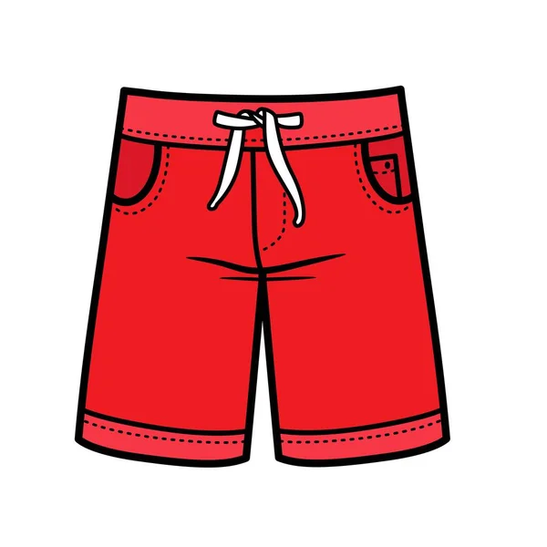 Pantalones Cortos Mezclilla Cordón Para Variación Color Del Niño Para — Vector de stock