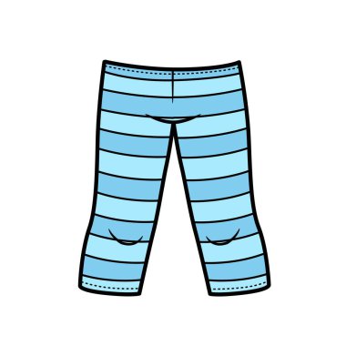 Kızlar için çizgili taytlar beyaz arka planda renk değişikliği için