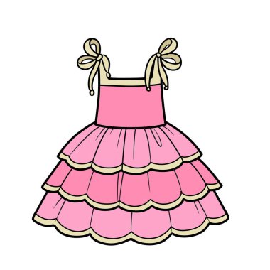 Beyaz arkaplandaki renk değişimleri için kız renk değişkeni çizgili sundress