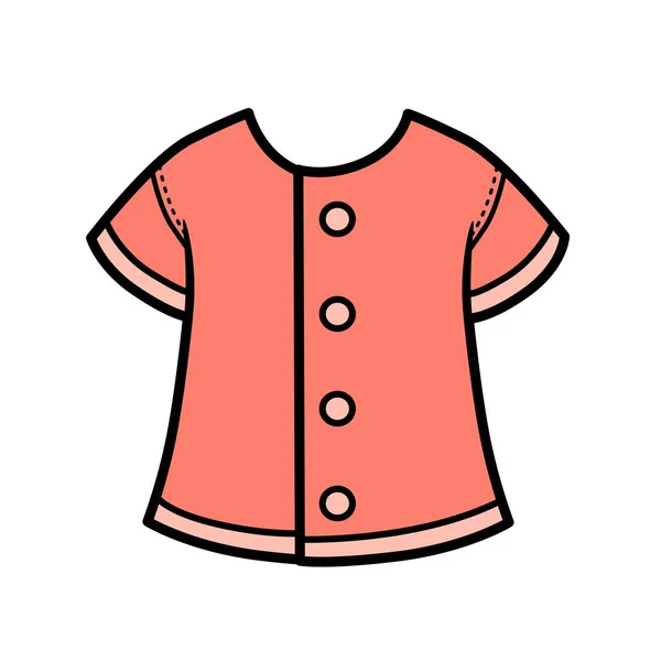 Blouse Femme Légère Avec Variation Couleur Manches Courtes Pour Coloration — Image vectorielle