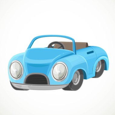 Beyaz arkaplanda izole edilmiş nesneler için mavi oyuncak pedalı veya elektrikli makine