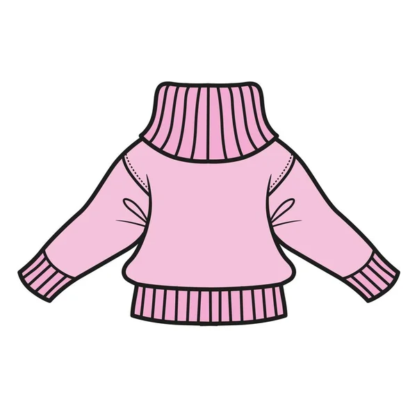Ciepła Krótka Wełna Sweter Odmiany Kolorów Dla Strony Kolorowanki Białym — Wektor stockowy