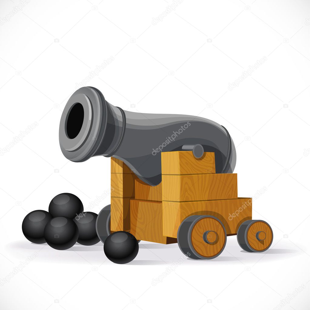 Cannon isolated on a white background