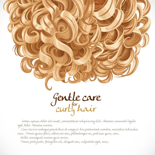 Blond curled hair background — Stock Vector