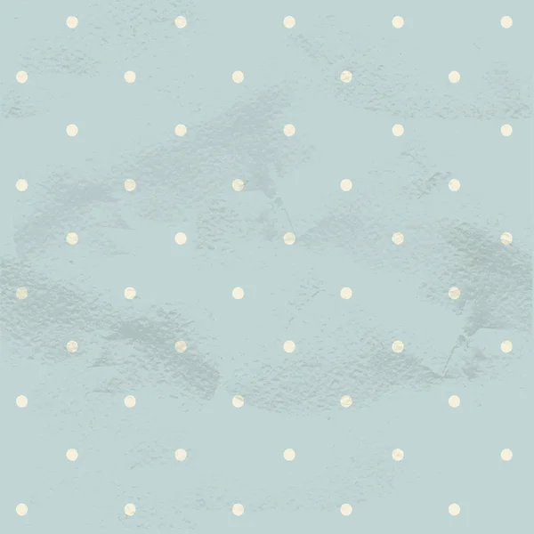 Blaues nahtloses geometrisches Vintage-Muster aus kleiner weißer Polka d — Stockvektor