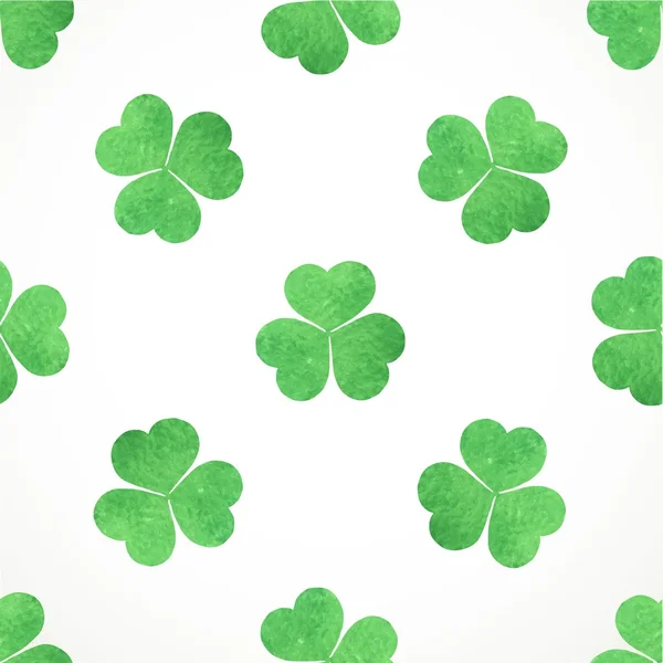 Seamless pattern of shamrocks clover on St. Patrick's Day — Stock Vector