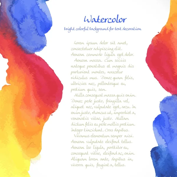 Aquarell vertikal bunten Hintergrund für die Dekoration — Stockvektor