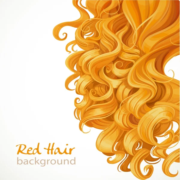 Red hair background — Stock Vector