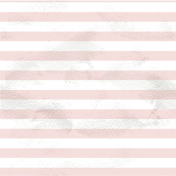 Pink seamless vintage pattern of  white horizontal strips on gra — Stock Vector