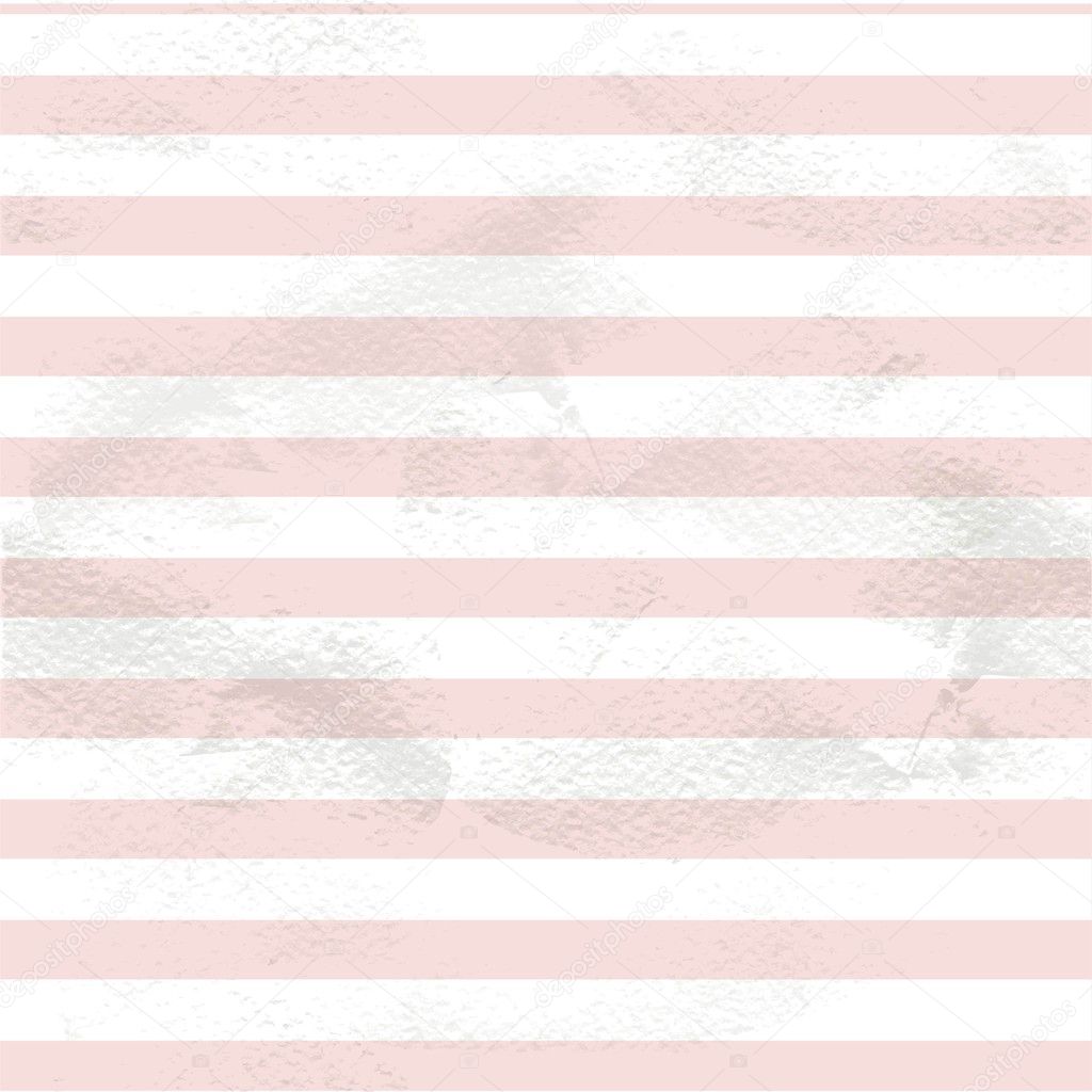 Pink seamless vintage pattern of  white horizontal strips on gra